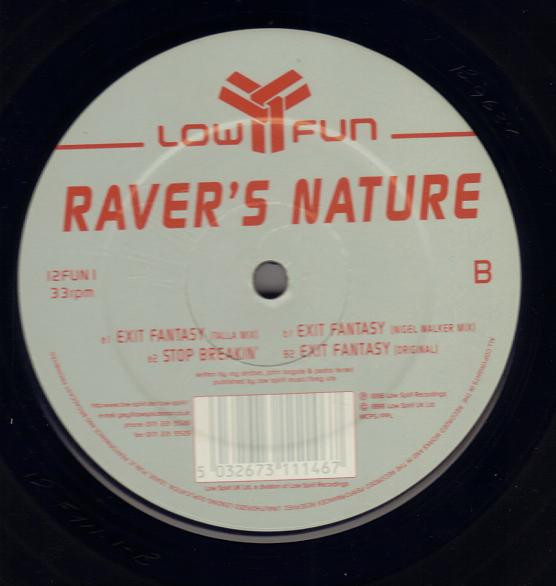 Raver's Nature - Exit Fantasy / Stop Breakin' | Low Fun (12FUN 1) - main