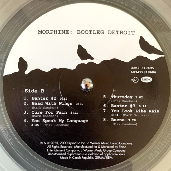 Morphine - Bootleg Detroit | Rykodisc (RCV1 310495/603497818686) - 4 Morphine - Bootleg Detroit | Rykodisc (RCV1 310495/603497818686) - 4