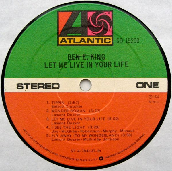 Ben E. King - Let Me Live In Your Life | Atlantic (SD 19200) - 3