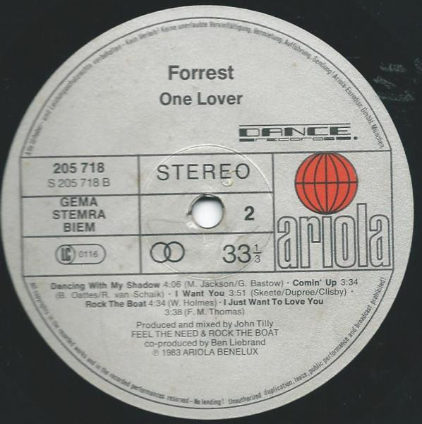 Forrest - One Lover | Dance Records (205 718) - 4 Forrest - One Lover | Dance Records (205 718) - 4