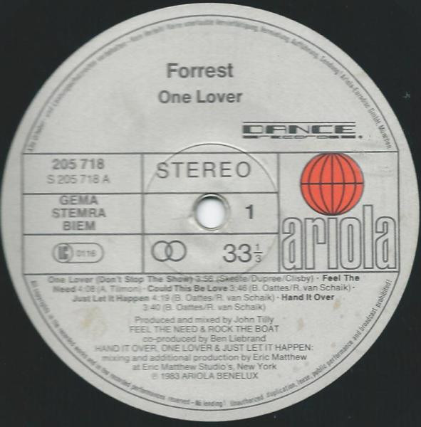 Forrest - One Lover | Dance Records (205 718) - 3 Forrest - One Lover | Dance Records (205 718) - 3