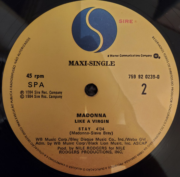 Madonna - Like A Virgin | Sire (759 92-0239-0) - 3 Madonna - Like A Virgin | Sire (759 92-0239-0) - 3