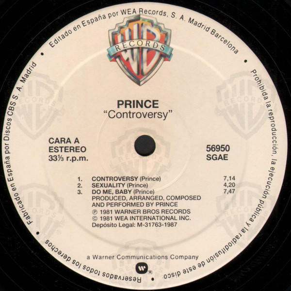 Prince - Controversy | Warner Bros. Records (56950) - 3