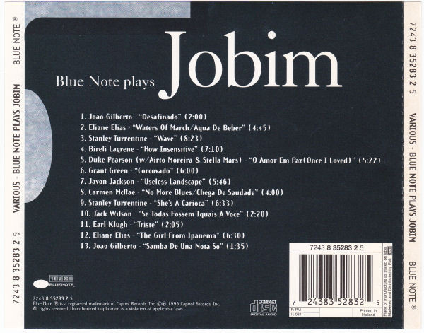 Various - Blue Note Plays Jobim | Blue Note (7243 8 35283 2 5) - 2