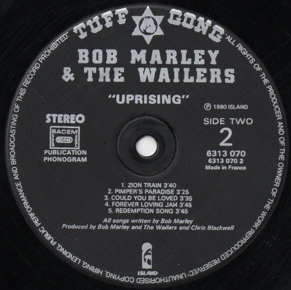 Bob Marley & The Wailers - Uprising | Island Records (6313 070) - 3 Bob Marley & The Wailers - Uprising | Island Records (6313 070) - 3