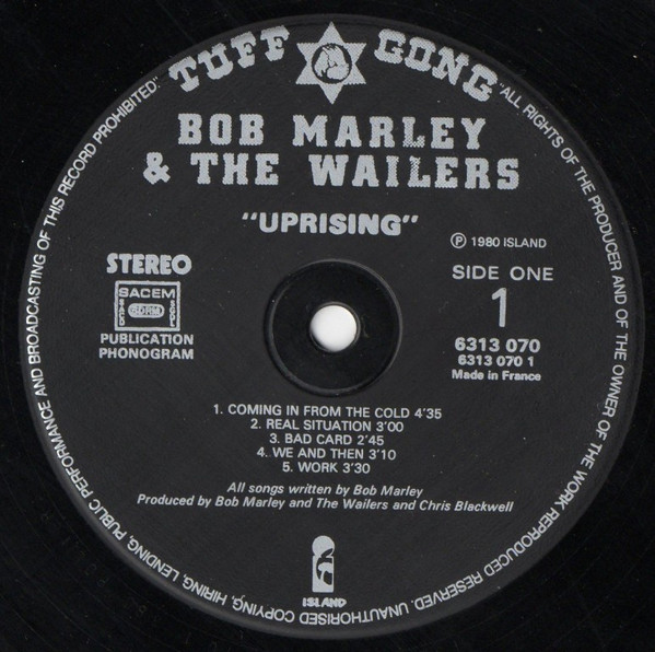 Bob Marley & The Wailers - Uprising | Island Records (6313 070) - 2 Bob Marley & The Wailers - Uprising | Island Records (6313 070) - 2