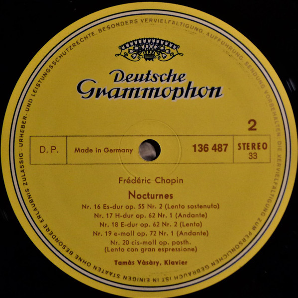 Frédéric Chopin , Tamás Vásáry - Nocturnes Nr. 11-20 | Deutsche Grammophon (136 487 SLPEM) - 4 Frédéric Chopin , Tamás Vásáry - Nocturnes Nr. 11-20 | Deutsche Grammophon (136 487 SLPEM) - 4