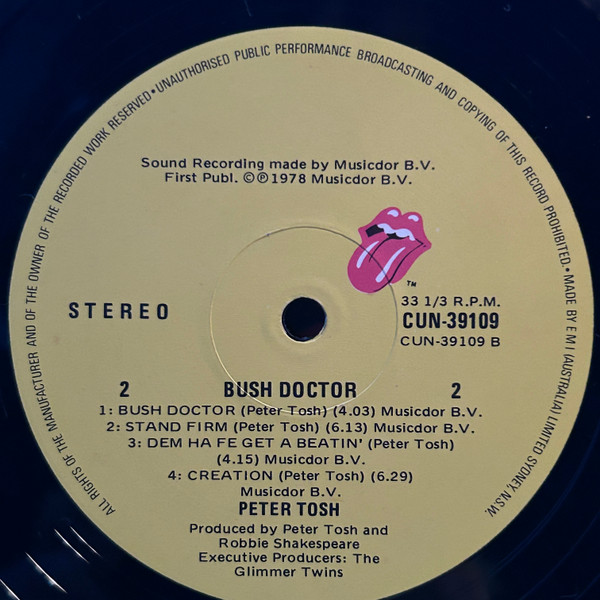 Peter Tosh - Bush Doctor | Rolling Stones Records (CUN.39109) - 4