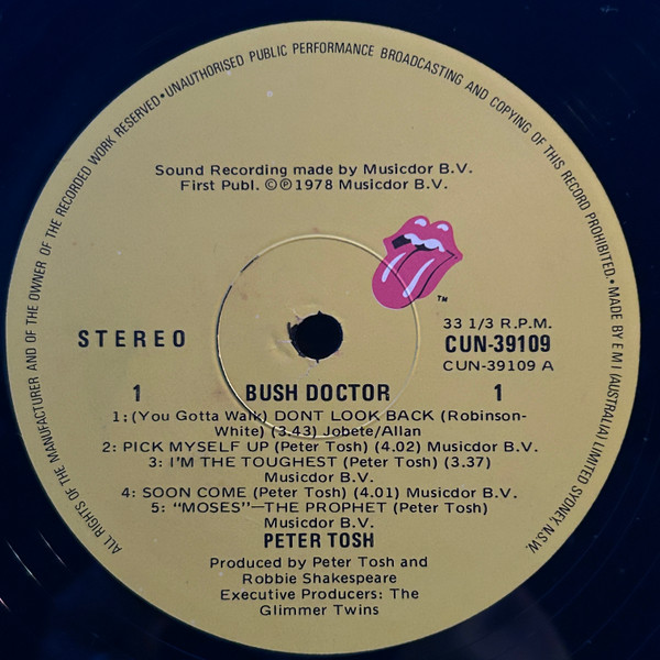 Peter Tosh - Bush Doctor | Rolling Stones Records (CUN.39109) - 3