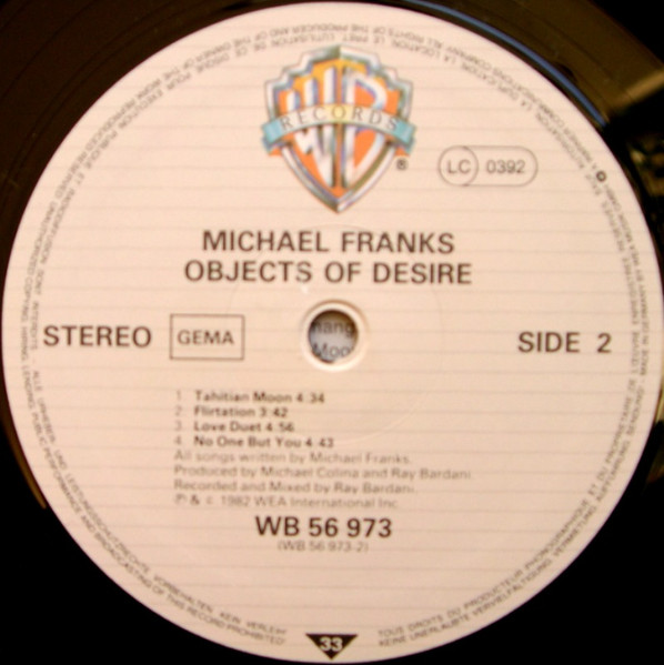 Michael Franks - Objects Of Desire | Warner Bros. Records (WB K 56 973) - 4