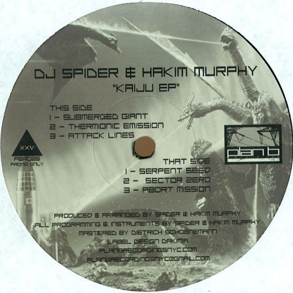 DJ Spider & Hakim Murphy - Kaiju EP | Plan B Recordings (PBR025) - main DJ Spider & Hakim Murphy - Kaiju EP | Plan B Recordings (PBR025) - main