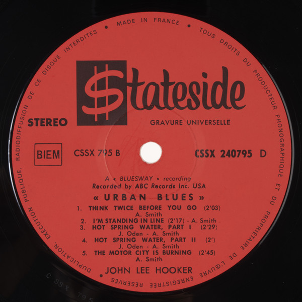 John Lee Hooker - Urban Blues | Stateside (CSSX 240.795) - 4