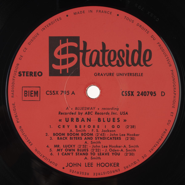 John Lee Hooker - Urban Blues | Stateside (CSSX 240.795) - 3