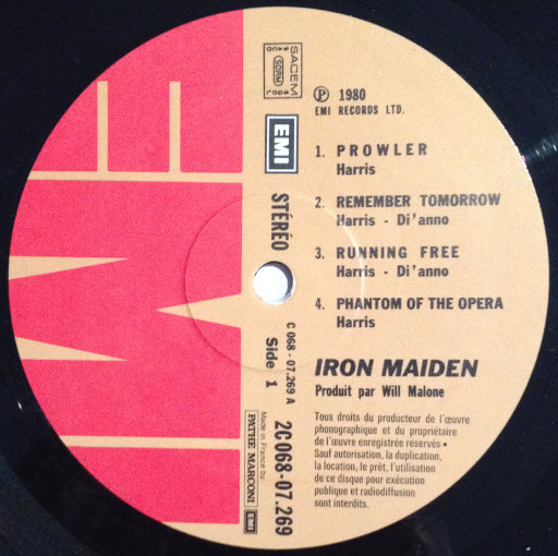 Iron Maiden - Iron Maiden | EMI (2C 068-07.269) - 3