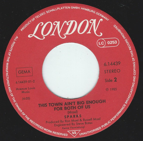 Sparks - Change | London Records (6.14439 AC) - 4