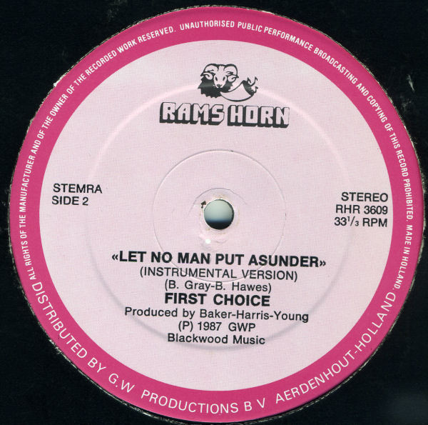 First Choice - Let No Man Put Asunder | Rams Horn Records (RHR 3609) - 2 First Choice - Let No Man Put Asunder | Rams Horn Records (RHR 3609) - 2