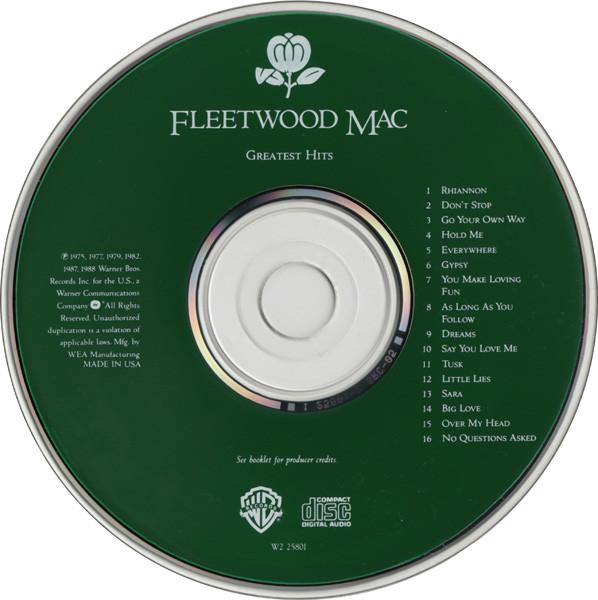 Fleetwood Mac - Greatest Hits | Warner Bros. Records (W2 25801) - main