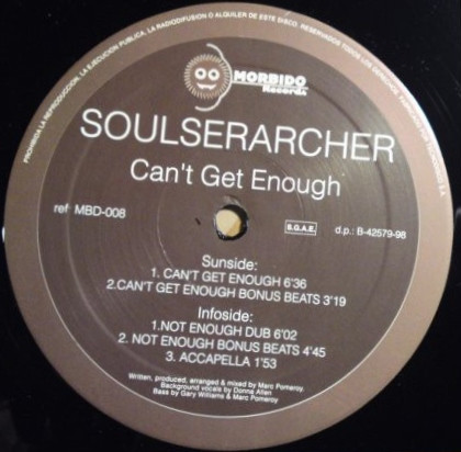 Soulsearcher - Can't Get Enough | Morbido Records (MBD-008) - main