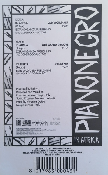 Pianonegro - In Africa | DWA (Dance World Attack) (DWA 96.05) - 3