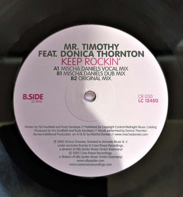 mrTimothy Feat. Donica Thornton - Keep Rockin' | Casa Rosso Recordings (CR 030) - 2 mrTimothy Feat. Donica Thornton - Keep Rockin' | Casa Rosso Recordings (CR 030) - 2