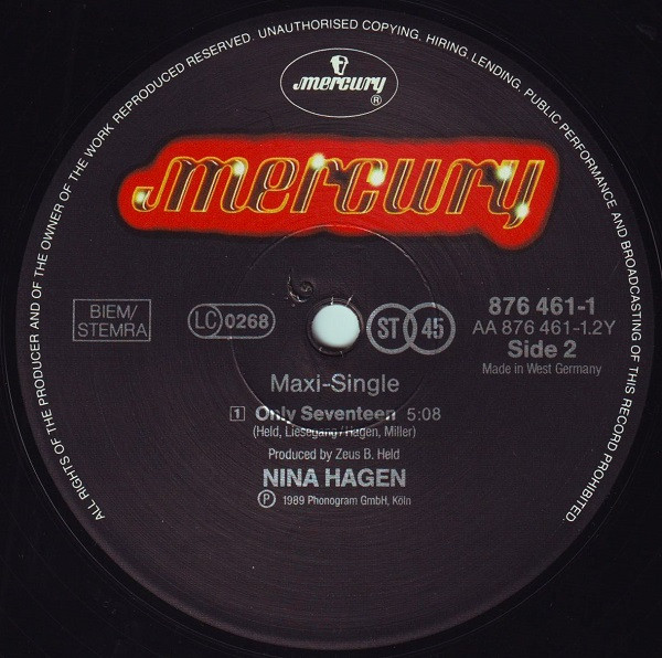 Nina Hagen - Las Vegas | Mercury (876 461-1) - 4