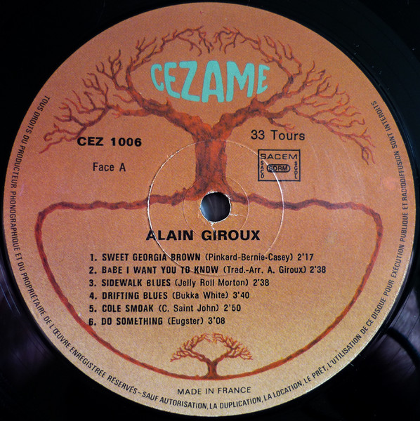 Alain Giroux - Here & There Blues | Cezame (CEZ 1006) - 3 Alain Giroux - Here & There Blues | Cezame (CEZ 1006) - 3