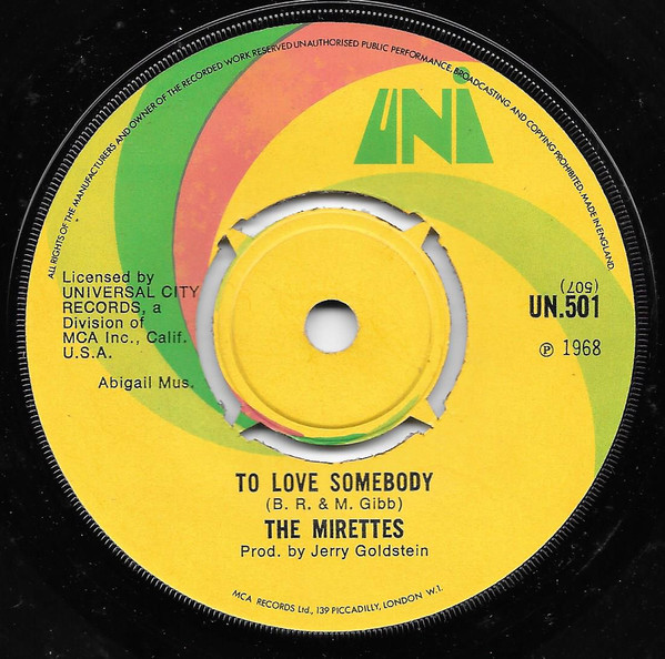 The Mirettes - In The Midnight Hour | Uni Records (UN.501) - 2