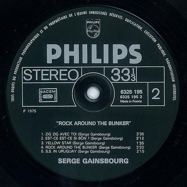 Serge Gainsbourg - Rock Around The Bunker | Philips (6325 195) - 4 Serge Gainsbourg - Rock Around The Bunker | Philips (6325 195) - 4