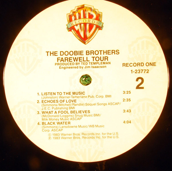 The Doobie Brothers - Farewell Tour | Warner Bros. Records (9 23772-1 G) - 4 The Doobie Brothers - Farewell Tour | Warner Bros. Records (9 23772-1 G) - 4
