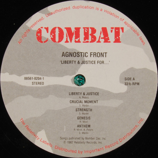 Agnostic Front - Liberty & Justice For... | Combat (88561-8204-1) - 4