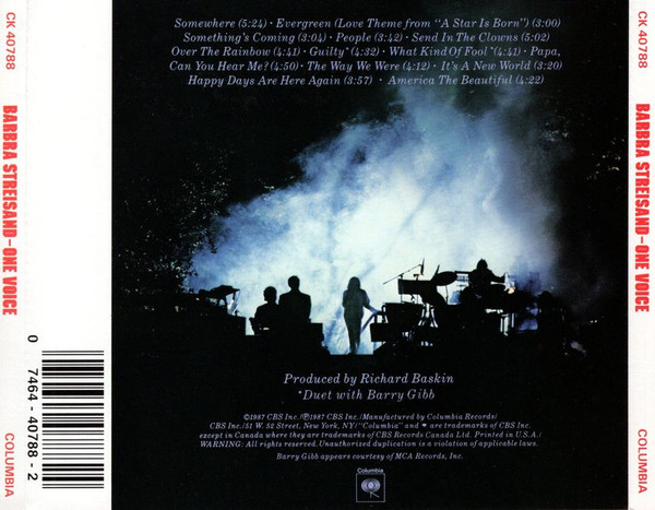 Barbra Streisand - One Voice | Columbia (CK 40788) - 2