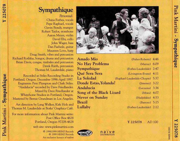 Pink Martini - Sympathique | Heinz Records (Y 225078) - 2 Pink Martini - Sympathique | Heinz Records (Y 225078) - 2