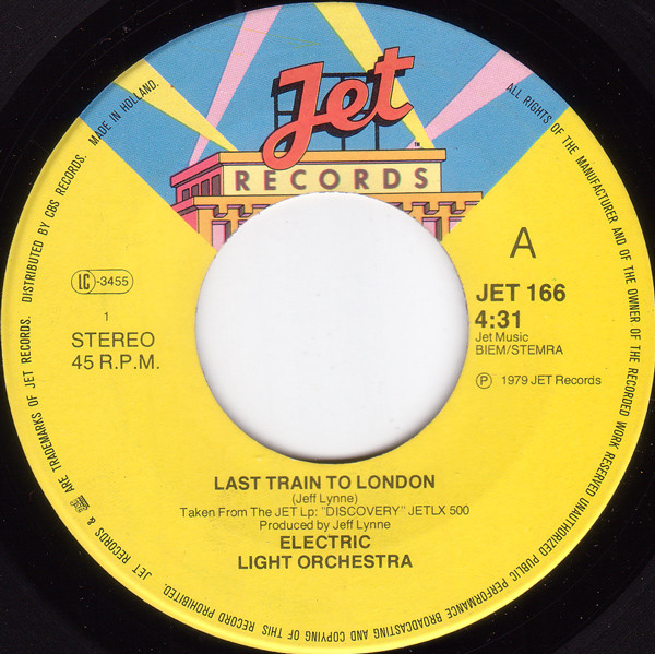 Electric Light Orchestra - Last Train To London / Confusion | Jet Records (JET 166) - 3