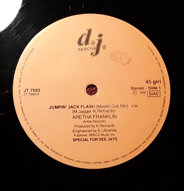 Aretha Franklin / Billy Idol - Jumpin' Jack Flash / To Be A Lover | D.J. Special (JT 7593)
