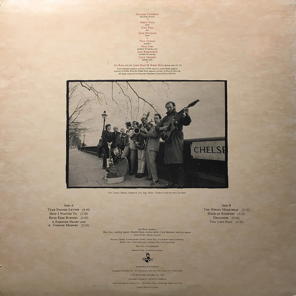 Richard Thompson - Hand Of Kindness | Hannibal Records (HNBL-1313) - 3