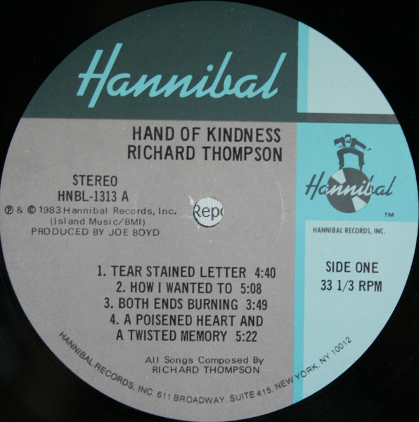 Richard Thompson - Hand Of Kindness | Hannibal Records (HNBL-1313) - 4