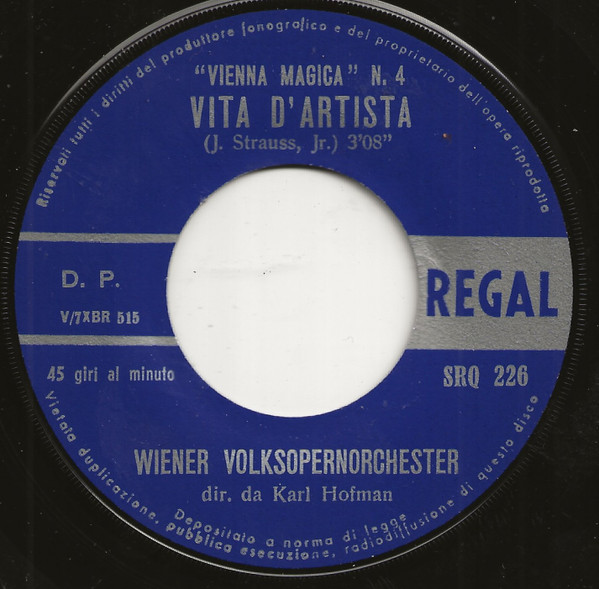 Wiener Volksopernorchester , Karl Hofman - Vino, Donna E Canto | Regal (SRQ 226) - 4