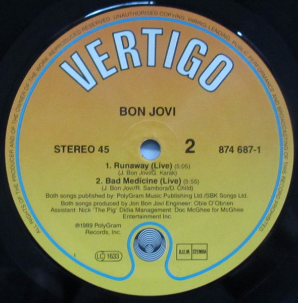 Bon Jovi - Lay Your Hands On Me | Vertigo (874 687-1) - 3