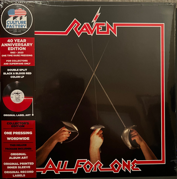 Raven - All For One - Vinilo Negro Y Rojo Sangre | Culture Factory USA, Inc. (CFU01257)