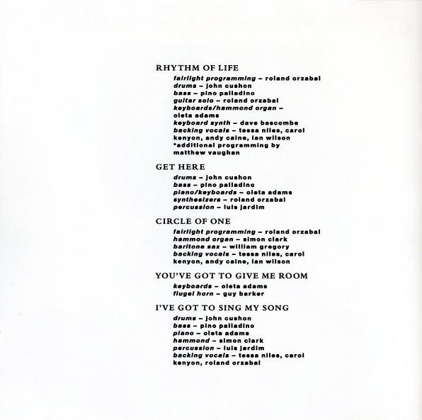 Oleta Adams - Circle Of One | Fontana (848 740-2) - 4