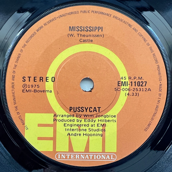 Pussycat - Mississippi | EMI International (EMI-11027) - main