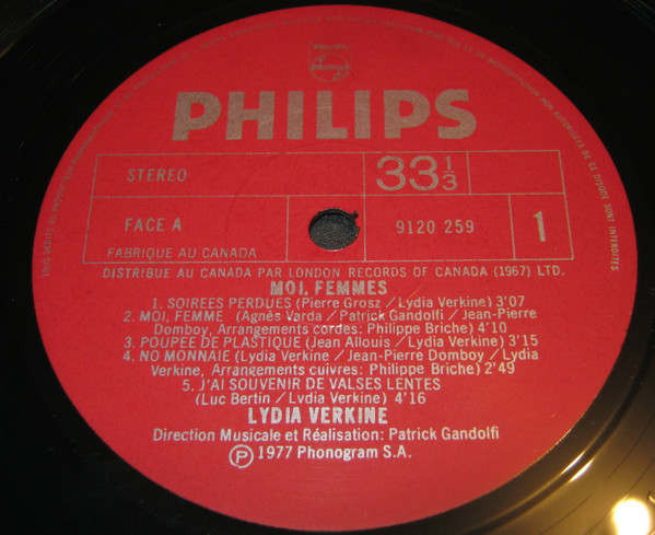 Lydia Verkine - Moi, Femmes | Philips (9120 259) - 3
