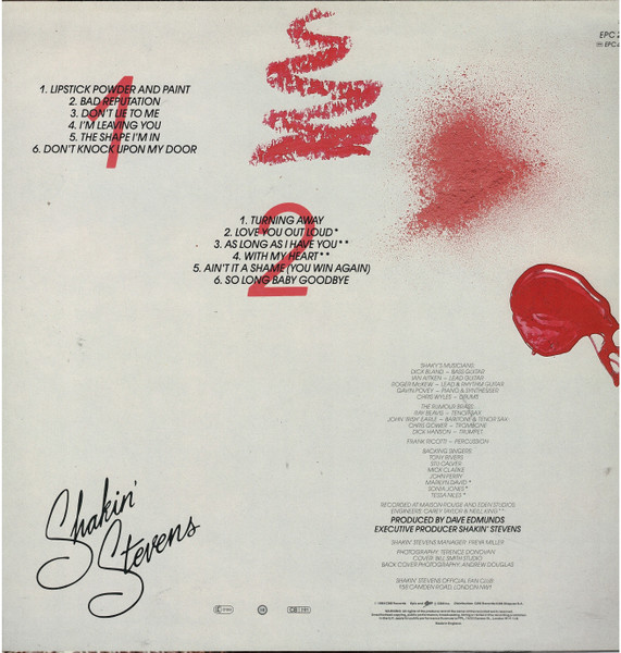 Shakin' Stevens - Lipstick Powder And Paint | Epic (EPC 26646) - 2 Shakin' Stevens - Lipstick Powder And Paint | Epic (EPC 26646) - 2