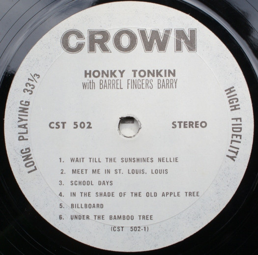 Barrel Fingers Barry - Honky Tonkin' | Crown Records (CST 502) - 3 Barrel Fingers Barry - Honky Tonkin' | Crown Records (CST 502) - 3