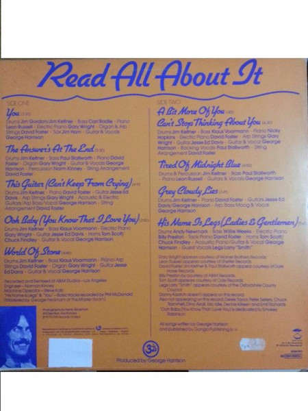 George Harrison - Extra Texture (Read All About It) | Apple Records (8E 064 05952) - 2