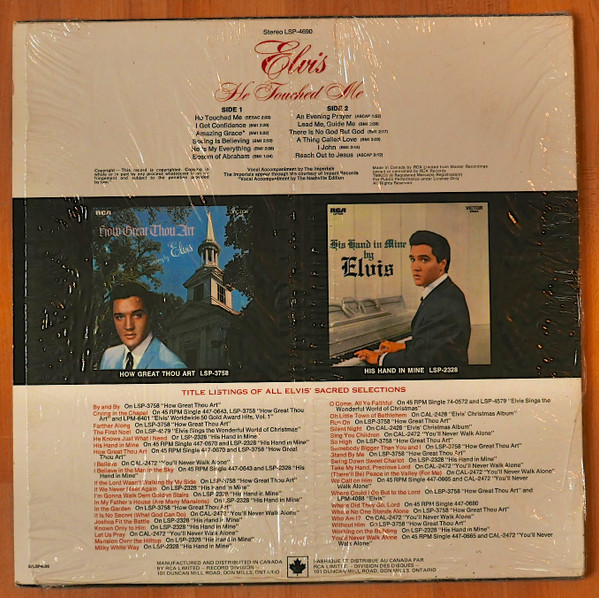 Elvis Presley - He Touched Me [Vinyl] | RCA (LSP-4690) - 2
