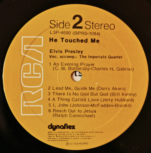 Elvis Presley - He Touched Me [Vinyl] | RCA (LSP-4690) - 4