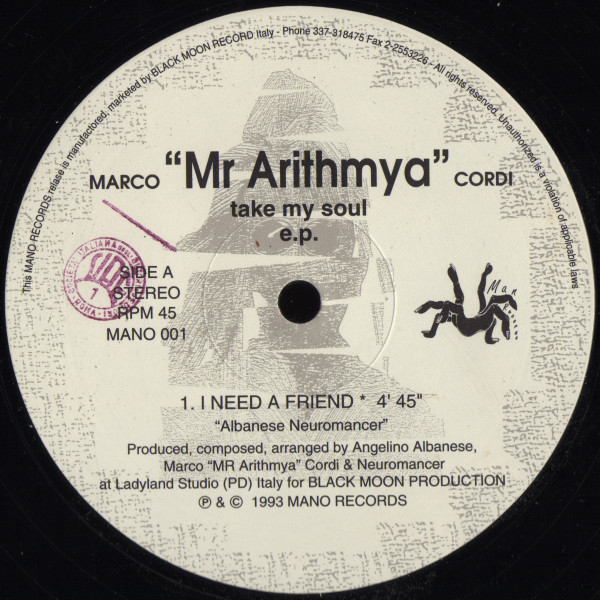 Aritmya - Take My Soul E.P. | Mano Records (MANO 001) - 2
