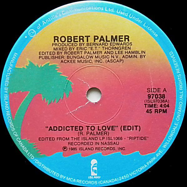 Robert Palmer - Addicted To Love (7") [Vinyl] | Island Records (97038)