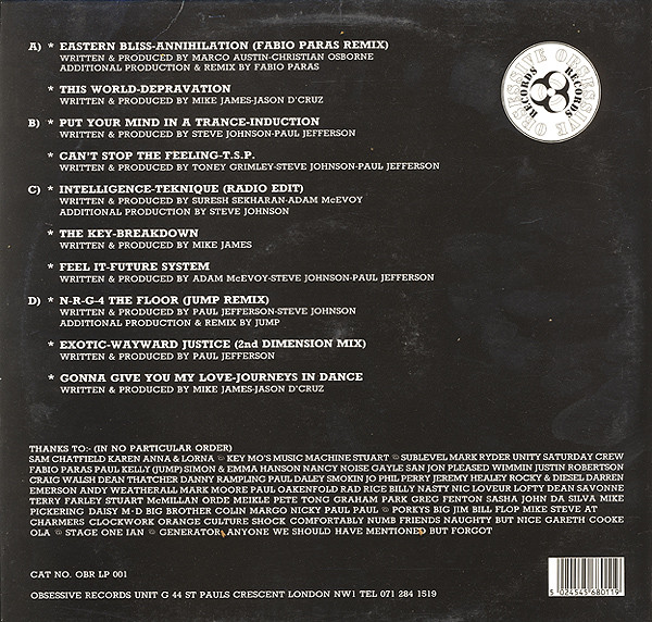 Various - Obsessive House Culture - Compilation Vol. 1 | Obsessive Records (OBR LP 001) - 2 Various - Obsessive House Culture - Compilation Vol. 1 | Obsessive Records (OBR LP 001) - 2